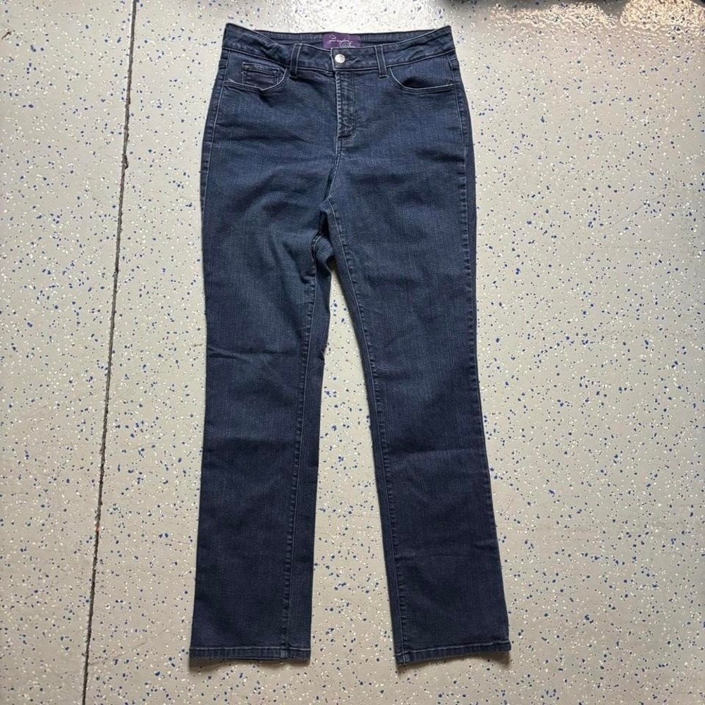 Not Your Daughters Jeans Size 10 Womens Bootcut Tuck Stretch Dark Wash Denim